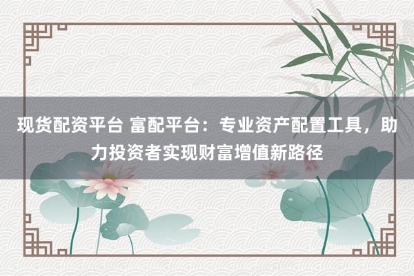 现货配资平台 富配平台：专业资产配置工具，助力投资者实现财富增值新路径