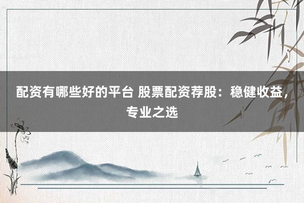 配资有哪些好的平台 股票配资荐股：稳健收益，专业之选