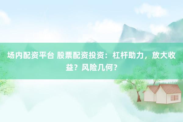 场内配资平台 股票配资投资:杠杆助力,放大收益?风险几何?