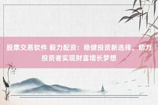股票交易软件 毅力配资：稳健投资新选择，助力投资者实现财富增长梦想