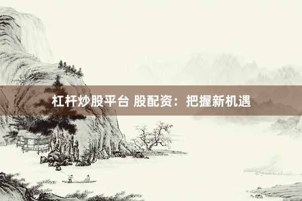 杠杆炒股平台 股配资：把握新机遇